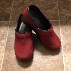 Dansko Professional Clogs in Red Suede - Size 37